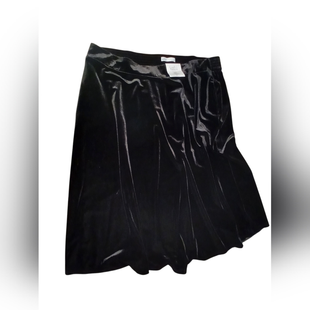 NWT Velvet Midi Black Skirt XXL
